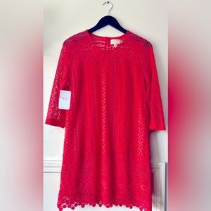 ✨NWT✨Dress Up Coral Lace Dress